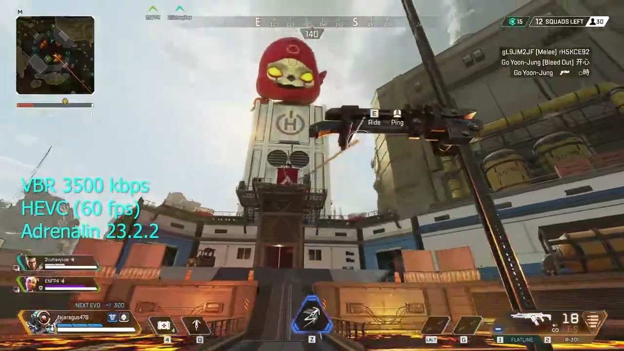 Hasil Rekaman AMD Radeon RX 6600, 3500 kbps HEVC H265 VBR 60 fps OBS Studio 29.0