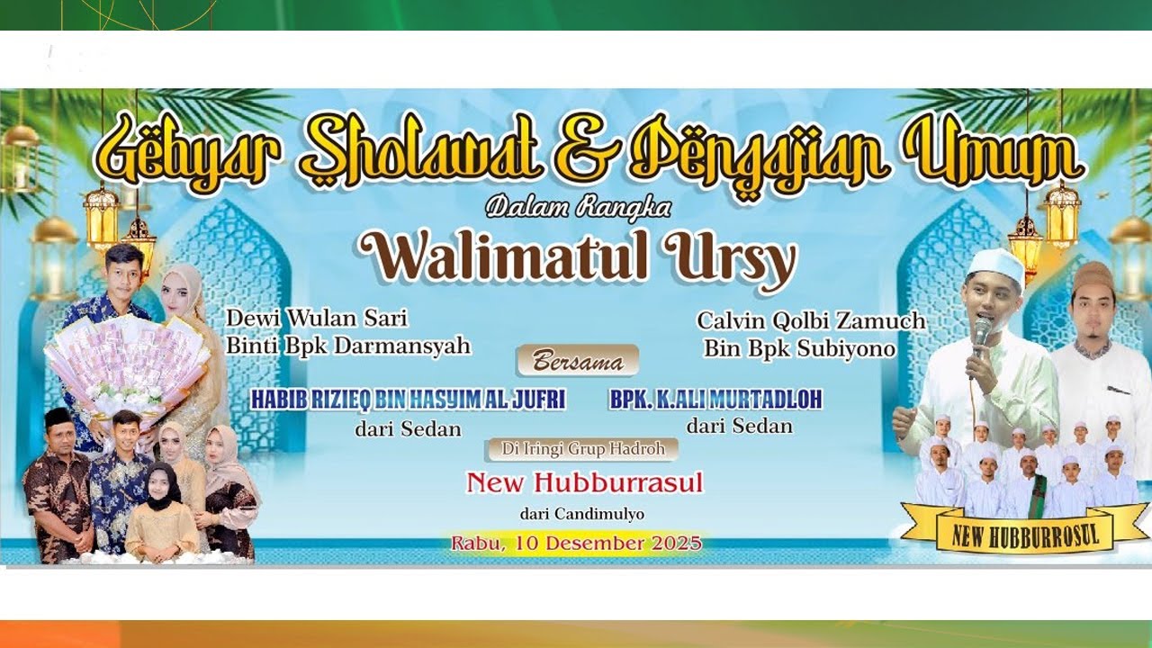 🔴(Live) GEBYAR SHOLAWAT | HABIB RIZIEQ HASYIM AL JUFRI | PERNIKAHAN DEWI & CALVIN CANDIMULYO SEDAN.