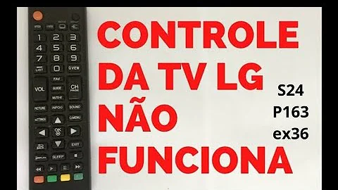 Como desbloquear o controle remoto da TV LG?
