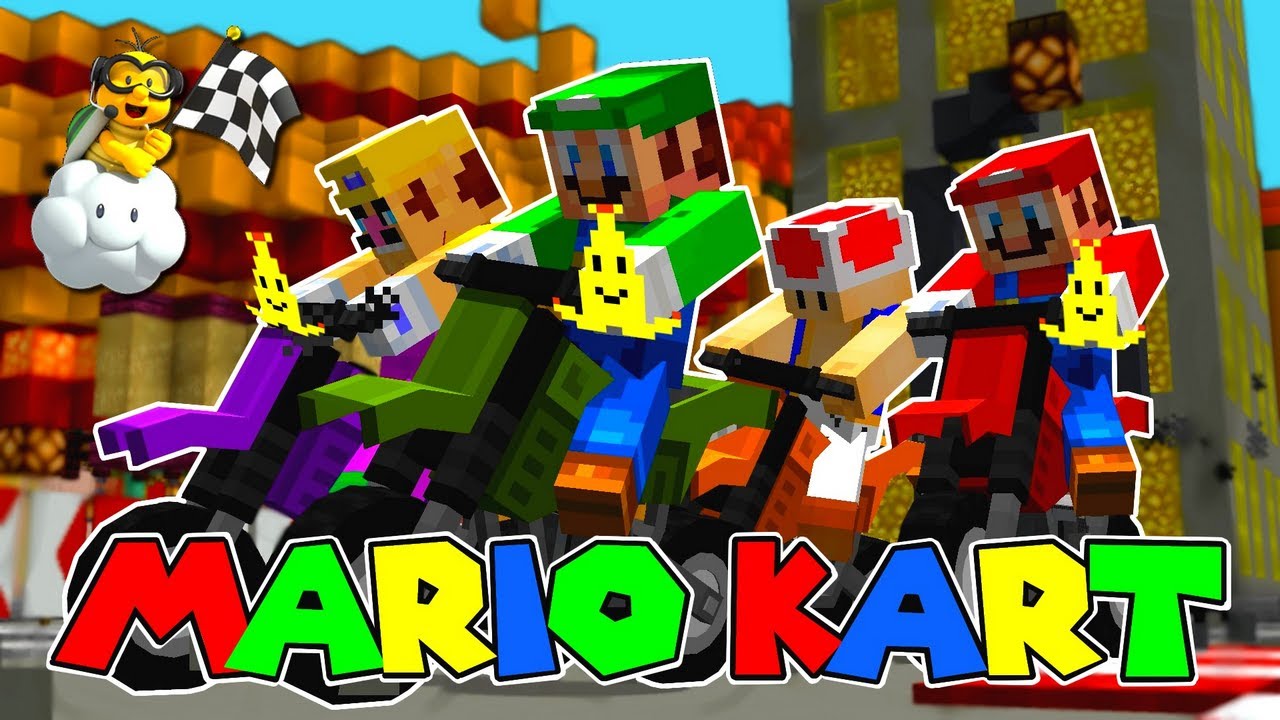 JOUER à MARIO KART dans MINECRAFT ?! 3 (ft. Poki, Xinof, Black