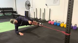 Side Plank Band Pull
