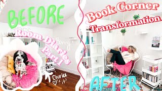 Transforming My Book Corner Into My Aesthetic Reading Dream| Room Diaries part 1|