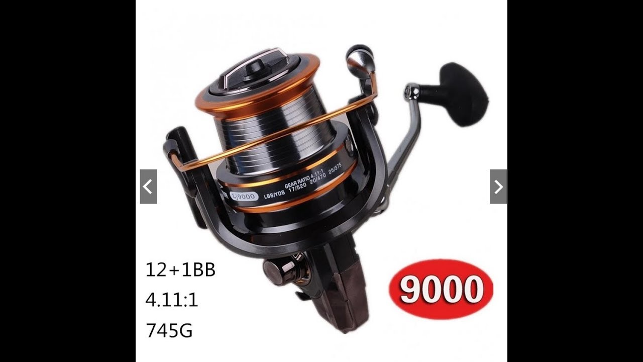 the Cheapest LJ9000 Series 12+1 Ball Bearings Spool Fishing Reel