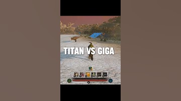 Tyrannotitan vs Giganotosaurus! Path of titans fight! #pathoftitans #titan #giga #fight #combat #pot