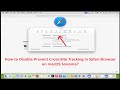 How to Disable Prevent Cross-Site Tracking in Safari Browser on macOS Sonoma?