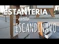 Estanteria estilo escandinavo - Madera de paraíso y Melamina