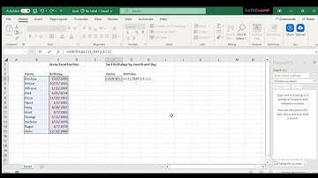 How to sort birthday dates by month and day in Excel