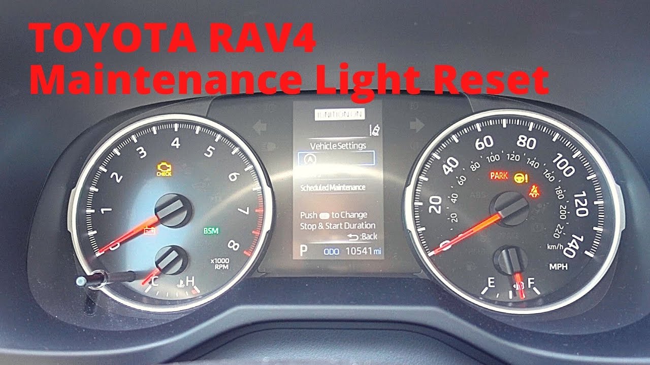 Maintenance Required Toyota Rav4 2020