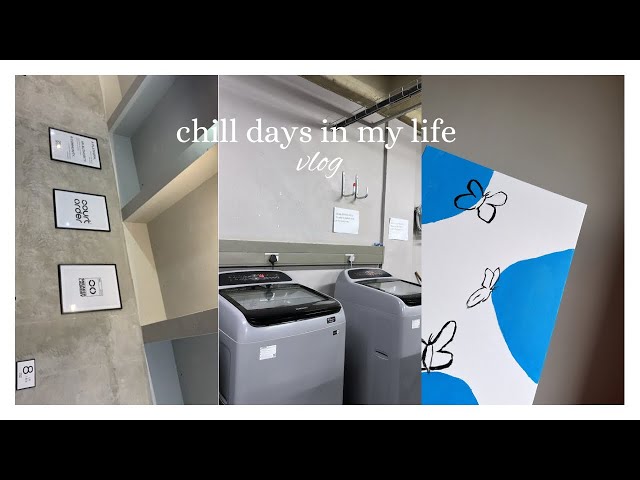 chill days in my life | painting, shopping, laundry + many more class=