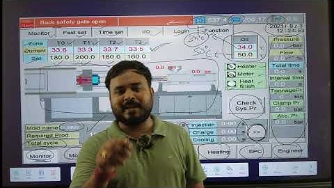 COMPLETE MONITOR / HOME PAGE HMI PLC OF INJECTION MOLDING
