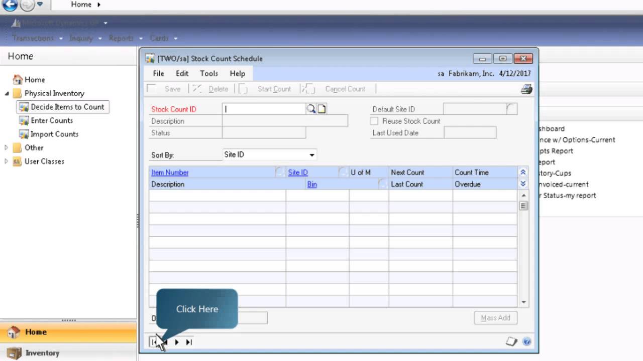 stock count import module for microsoft dynamics gp youtube stock counts