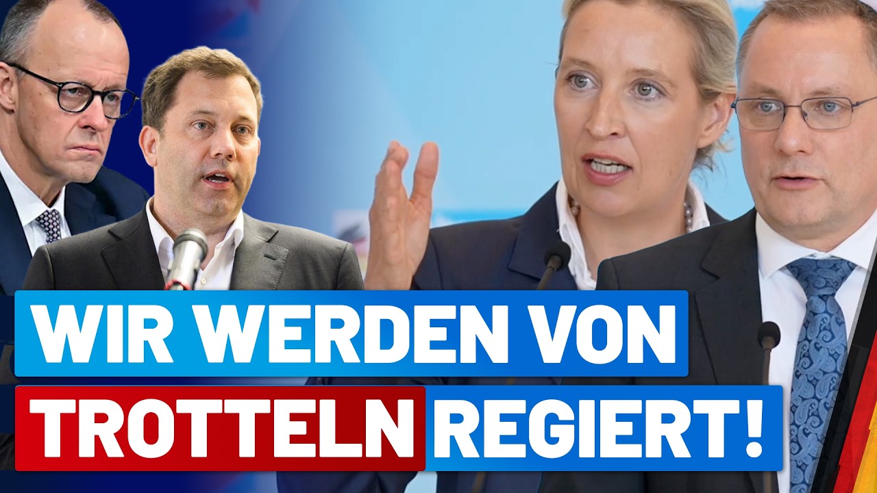 Wir werden von Trotteln regiert! Presseerklärung mit Alice Weidel & Tino Chrupalla - AfD-Fraktion