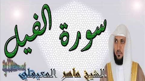 سورة الفيل بصوت الشيخ ماهر المعيقلي