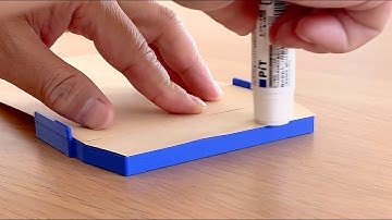 封筒にギリギリまで糊を塗る方法 jig to prevent glue from sticking out on the desk
