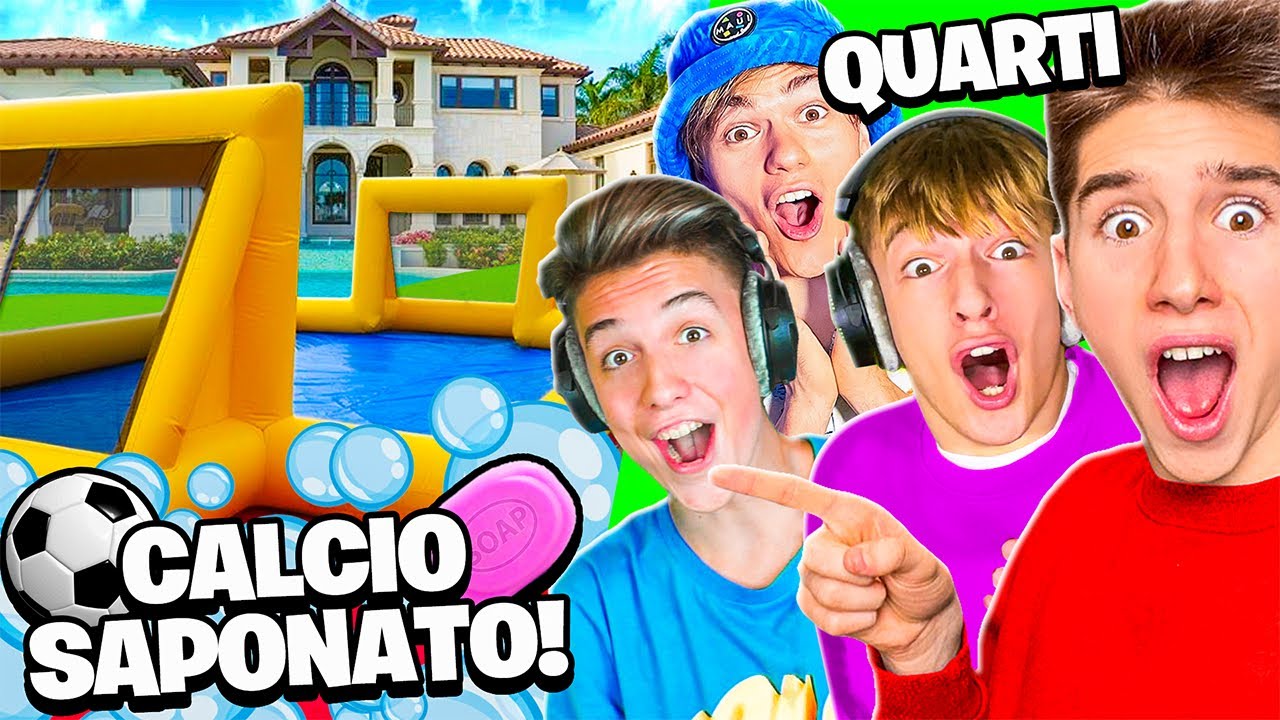 YOUTUBERS SUMMER CUP di CALCIO SAPONATO in PISCINA!! VILLA degli