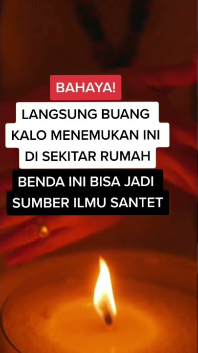 Ternyata 5 benda ini sumber santet, langsung bakar jika ketemu! #shorts