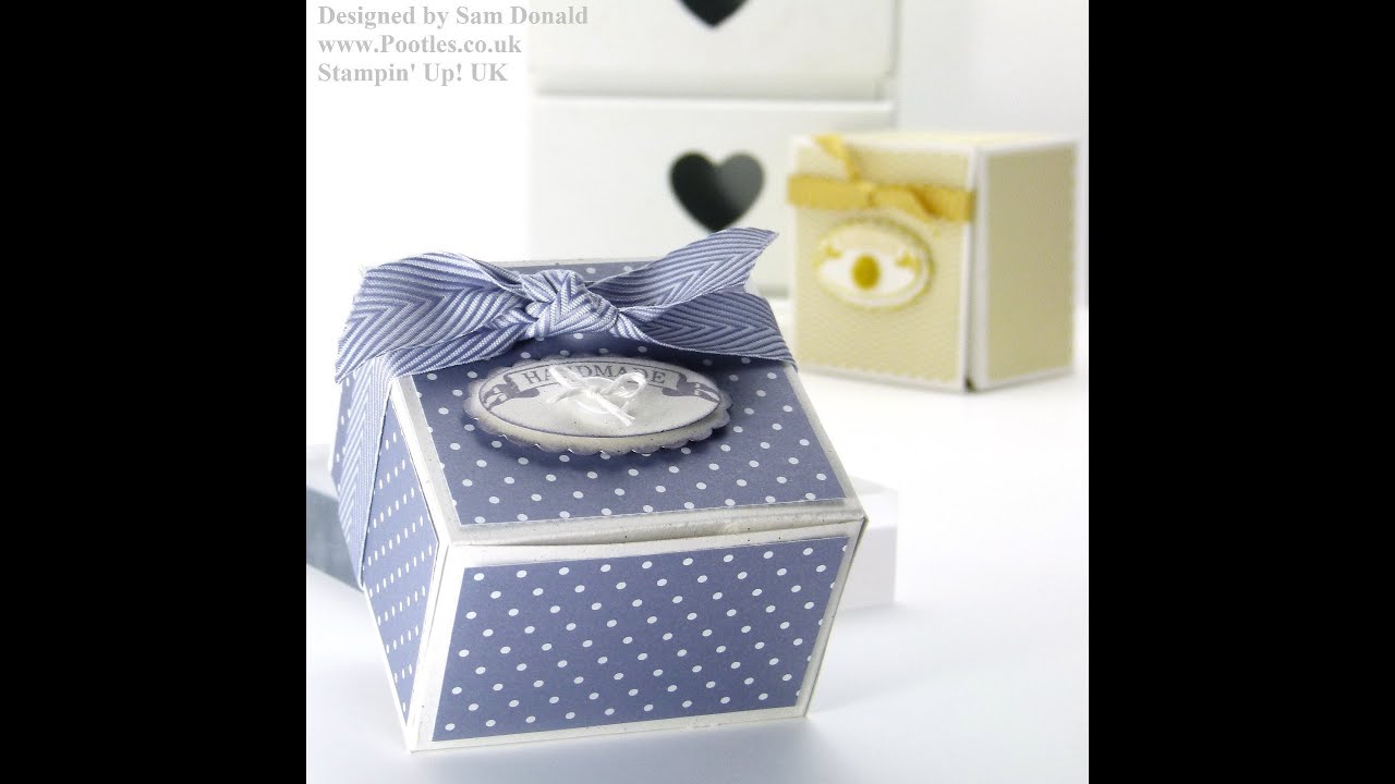 Stampin Up UK Short Wide Candle Gift Box - YouTube