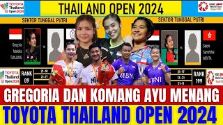 JORJI DAN KOMANG AYU MENANG..!! Hasil Terlengkap Babak 32 Besar THAILAND OPEN 2024 Hari ini..!!