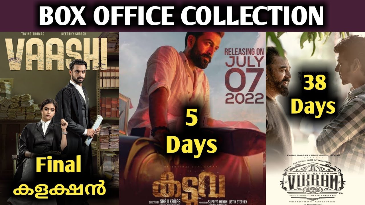 Kaduva 5 Days Collection Report | Vaashi Final Collection | Vikram 38 Days Collection Report