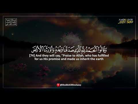 خواتيم سورة الزمر بصوت المنشاوي