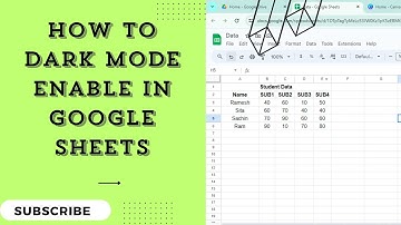 How To Dark Mode Enable In Google Sheets
