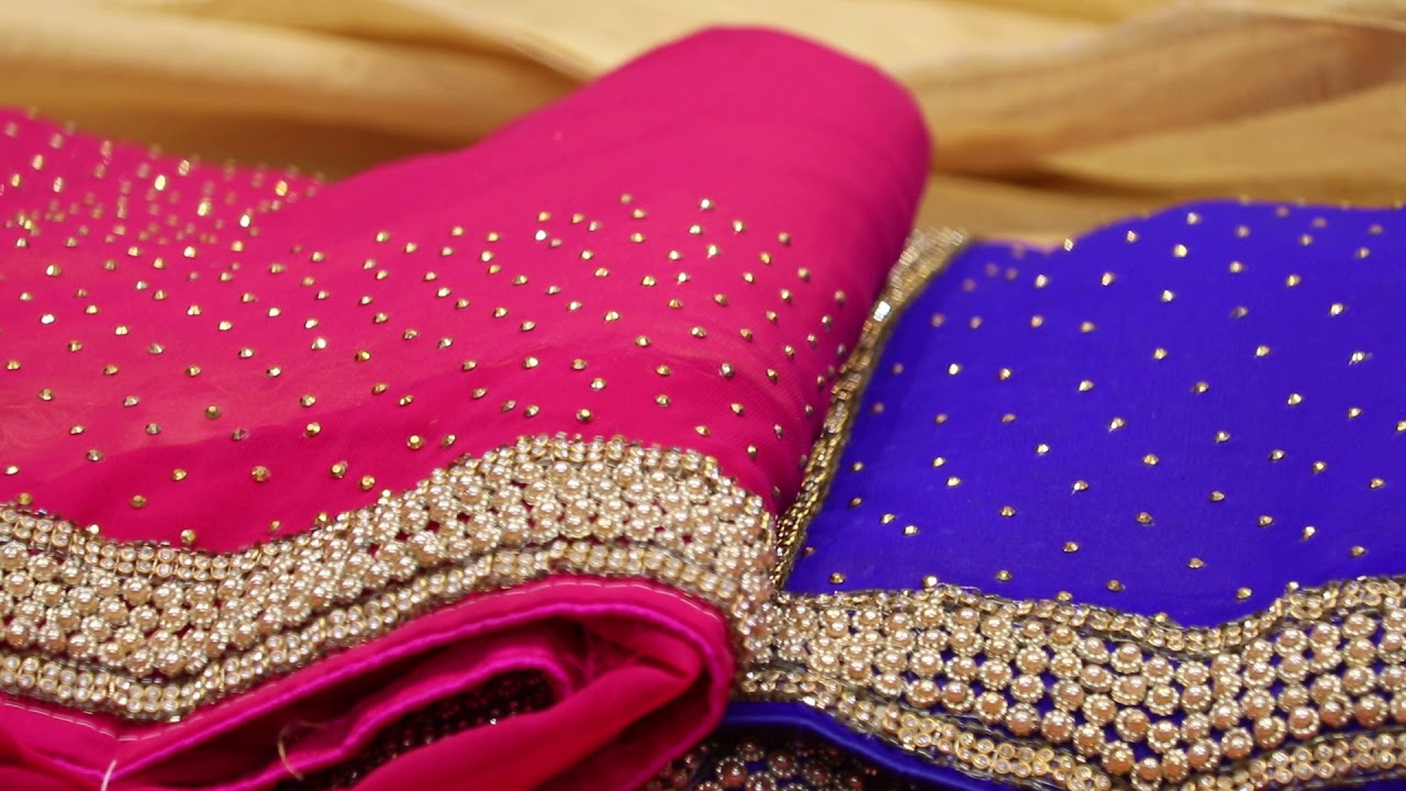 Stunning Collection of Stone Work Sarees Images in Full 4K Resolution ...