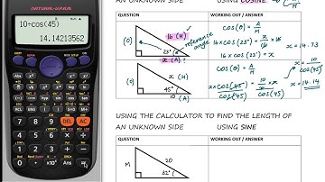 Finding the length of an unknown side - Trigonometry Ratios