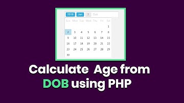 Calculate Age from DOB using PHP