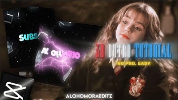 『 AE like 3D Outro Tutorial 』CapCut || No pro/node video (SUPER EASY 🔥✨)