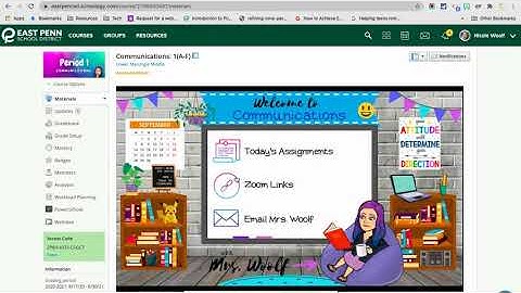 Embed your bitmoji classroom as an announcement in Schoology