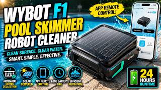 WYBOT F1 Pool Skimmer Robot Cleaner DEMO Review | App Remote Control & Solar Skimming Tested