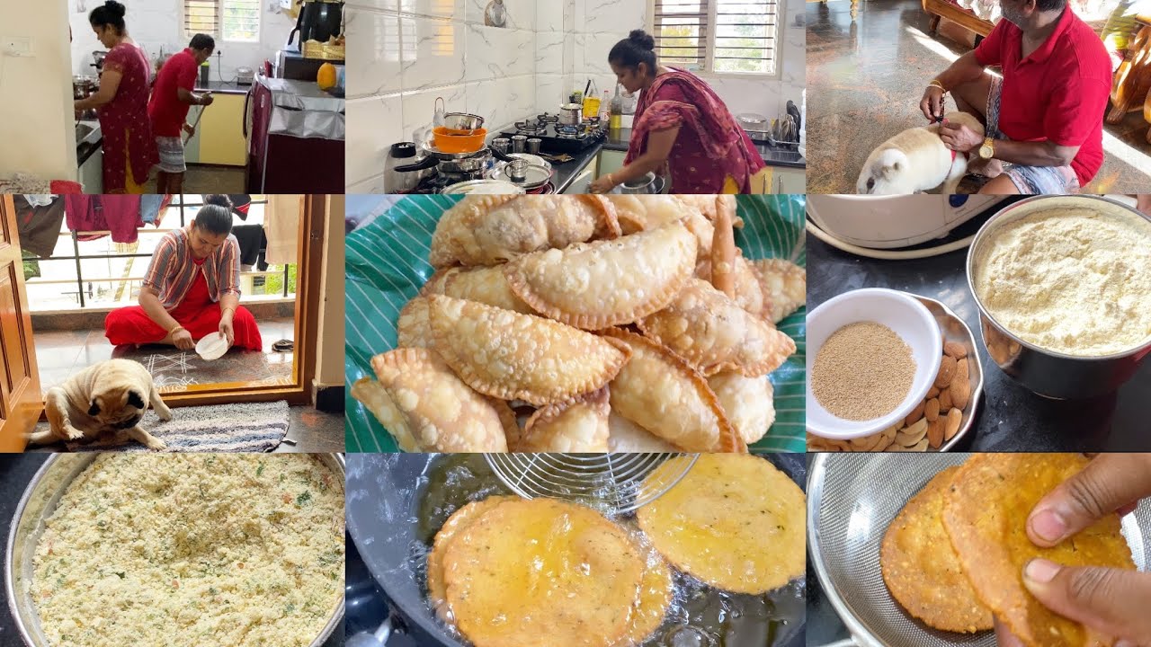 ನನ್ನ ಮಗಳಿಗೆ ಇಷ್ಟ ಅಂತ DRY FRUITS 🥟Karjikai ಮತ್ತು ನಿಪ್ಪಟ್ ಮಾಡಿದ್ದೆ ಮತ್ತುdaily vlog / karjikai recipe
