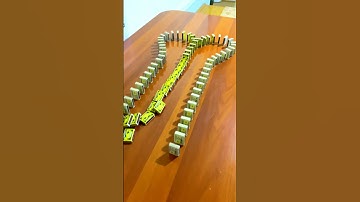 Beautiful Domino Effect with Matches, Cards & Ruler! 🎴🔥 Watch the Magic Unfold! 🎥