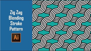 Zig Zag Blending Line Pattern In Illustrator | Tutorial Curve Pattern Design | Bend Line Pattern