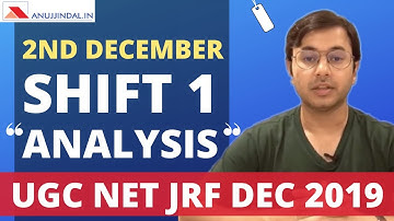 UGC NET 2nd December Shift 1 Analysis - Live Session by Anuj Jindal