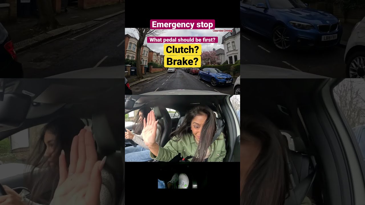 CLUTCH Or BRAKE What Pedal Should Be FIRST Test Driving Emergency Stop Manual