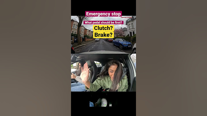 CLUTCH or BRAKE? What pedal should be FIRST? #test #driving #emergency #stop #manual