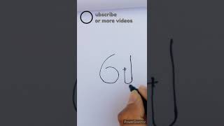 #Shorts How To Draw a cute Cat with numbers 6+1 | easy and simple Cat drawing | Tasmia Arts
