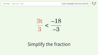 3t8 Greater Than 10  Solve Linear Inequalities With One Unknown