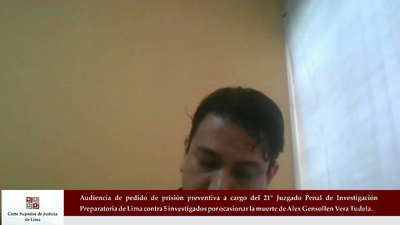 Audiencia de pedido de prisión preventiva por la muerte de Alex Gensollen Vera Tudela
