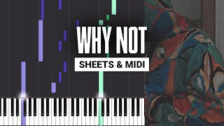 Why Not - Ghostface Playa - Piano Tutorial - Sheet Music & MIDI