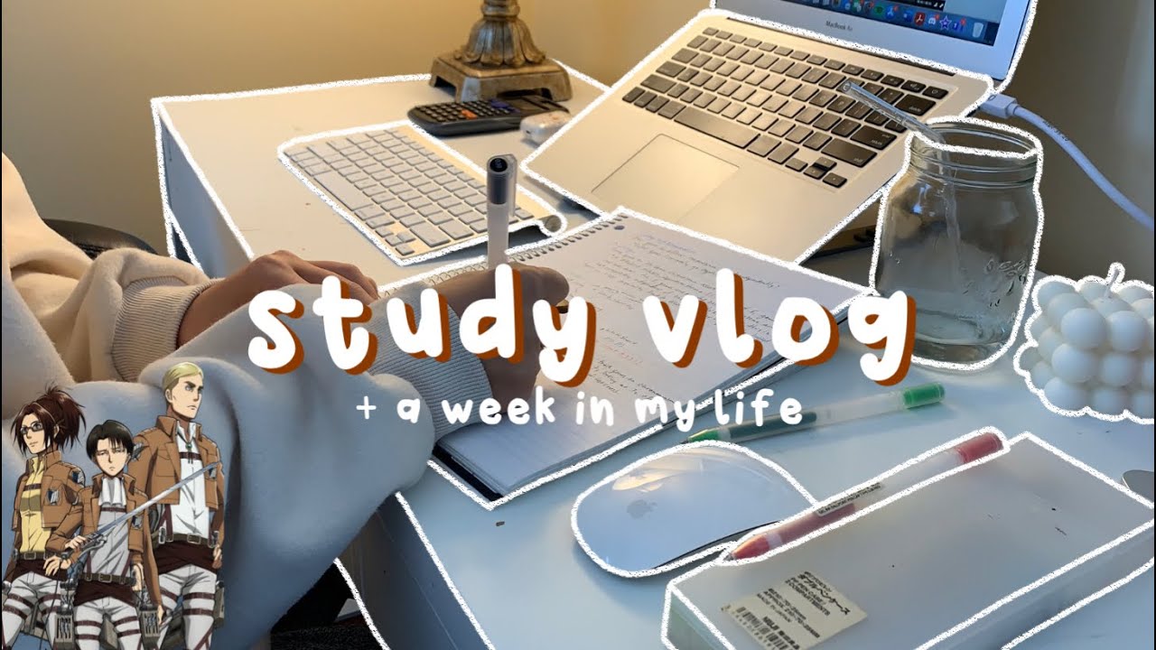 STUDY VLOG  a productive & realistic college week in my life