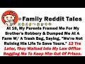 At 16, My Parents Framed Me For My Brother's Robbery &amp; Dumped Me At A Farm With A Trash Bag, Say