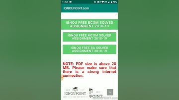 Download Free IGNOU Solved Assignment 2018-19