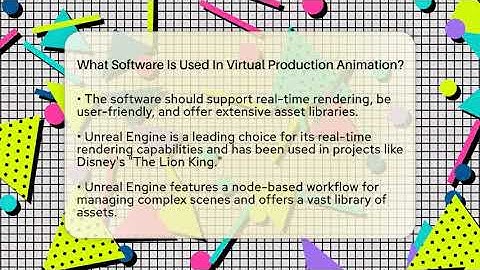 What Software Is Used In Virtual Production Animation? - The Animation Reel
