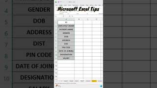 Excel Tips & Tricks🔥🔥 #viralvideo #exceltips #trending #trendingshorts #windows #tipsandtricks#reels