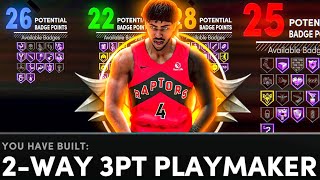 the BEST BUILD of NBA 2K22 NEXT-GEN • BEST 2-WAY 3PT PLAYMAKER BUILD w/ CONTACT DUNKS • 96+ BADGES