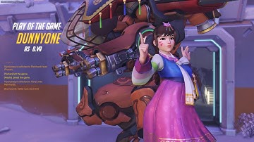 Overwatch | D.Va | Quad kill play of the game