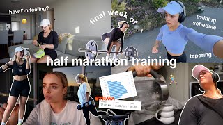 my final week of half marathon training | tapering | lifting & running schedule |  Conagh Kathleen