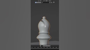 Day #28 - Chess Bishop - Idea From Polyfjord #Blender #shorts